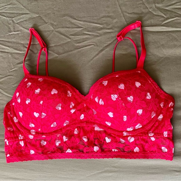 PINK Lace Wired Push Up Bralette - Picture 3 of 12